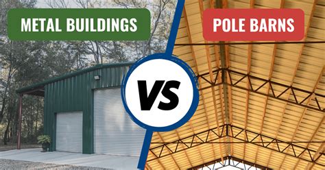 pole barn vs metal building house|pole barn vs metal shop.